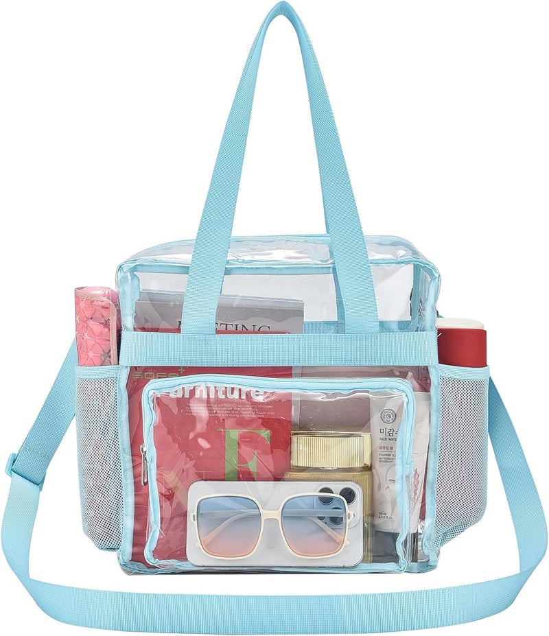 Busiuw Clear Bag for Stadium Events 12x12x6, Clear Bag Clear Tote Bag with Reinforced Straps for Sporting Events Travel - Image 2
